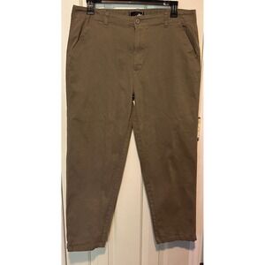 Lost Pants Mens 36 Straight Leg Stretch Casual Chino Classic Flat Front